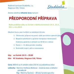 plakát Předporodní příprava 14.3.2019