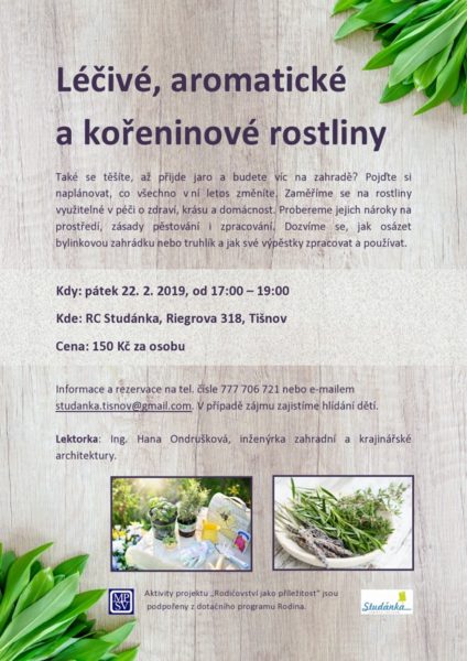 Plakát akce: Léčivé, aromatické a kořeninové rostliny