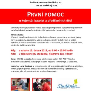 plakát První pomoc 13.4.2019