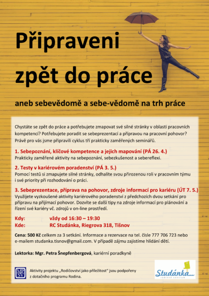 Plakát akce: Připraveni zpět do práce