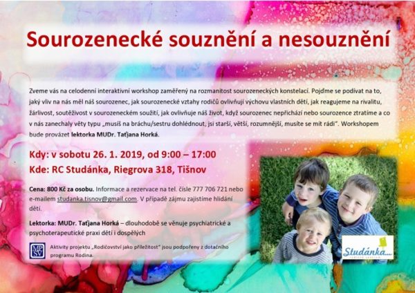 Plakát akce: Sourozenecké souznění a nesouznění