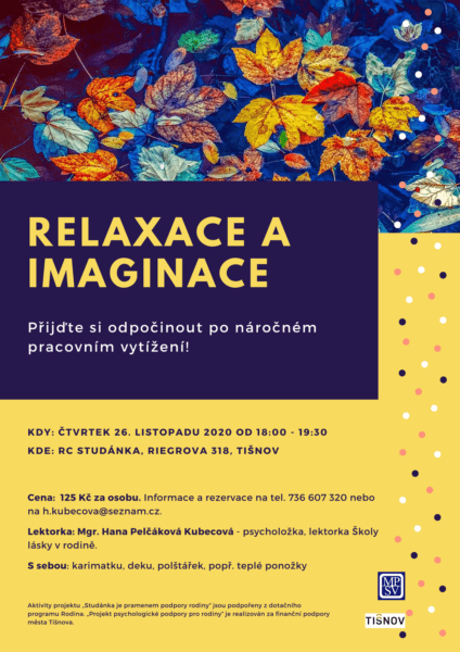 Plakát akce: Relaxace a imaginace