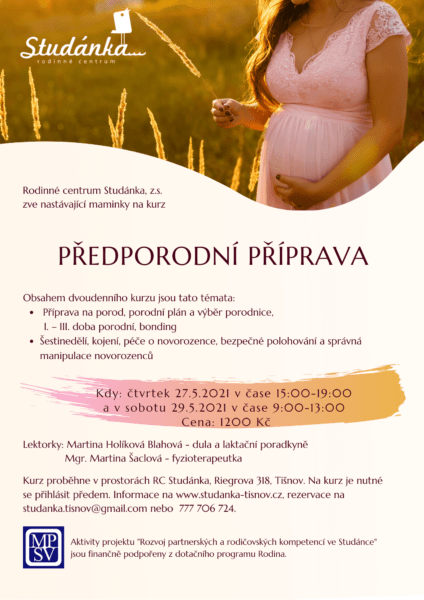 Plakát akce: Předporodní příprava