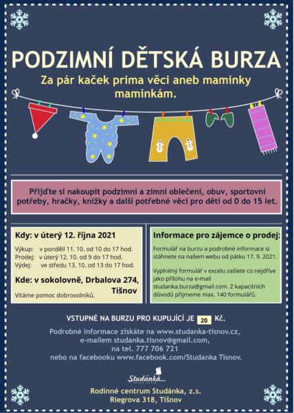 Plakát akce: Podzimní dětská burza
