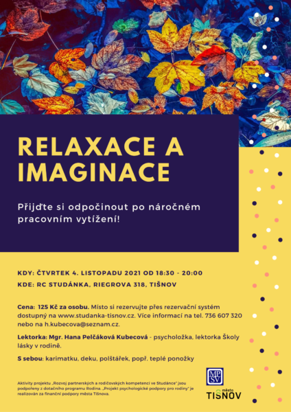 Plakát akce: Relaxace a imaginace