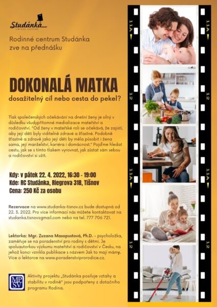 Plakát akce: Dokonalá matka – dosažitelný cíl nebo cesta do pekel?