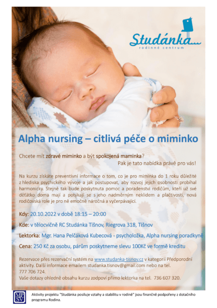 Plakát akce: Alpha nursing