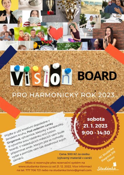 Plakát akce: Vision board – pro harmonický rok 2023