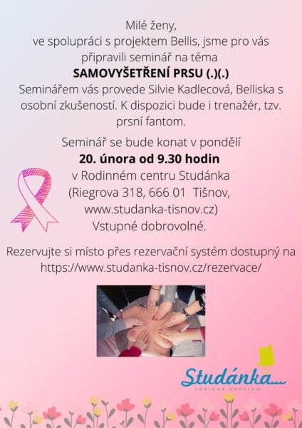Plakát akce: Jak na samovyšetření prsu (.)(.)