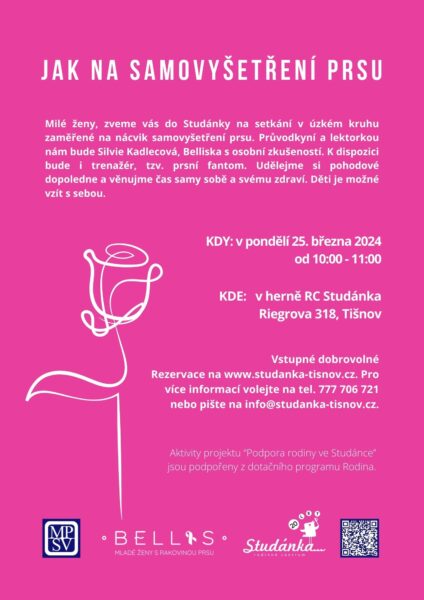 Plakát akce: Jak na samovyšetření prsu