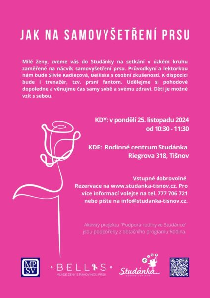 Plakát akce: Jak na samovyšetření prsu