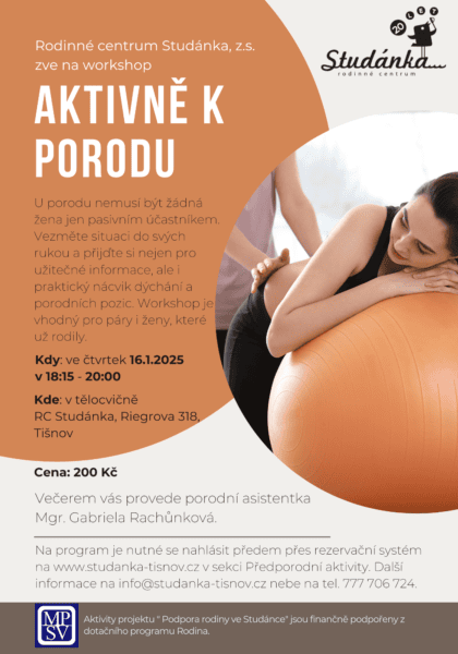 Plakát akce: Aktivně k porodu