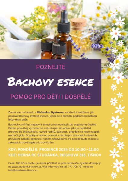 Plakát akce: Poznejte Bachovy esence