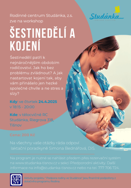 Plakát akce: Šestinedělí a kojení