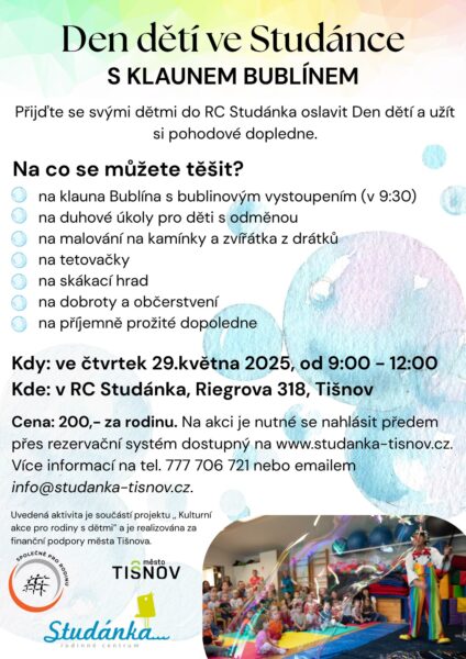 Plakát akce: Den dětí ve Studánce