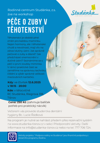 Plakát akce: Péče o zuby v těhotenství