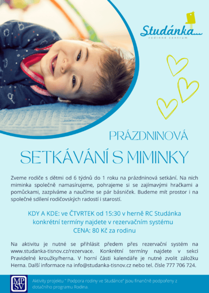 Plakát akce: Setkání s miminky