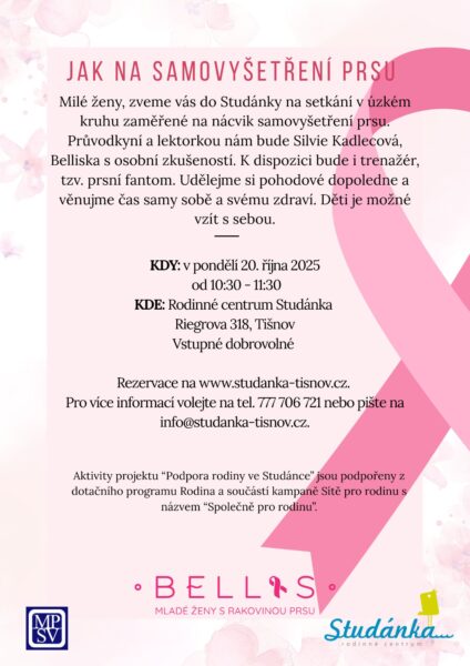 Plakát akce: Jak na samovyšetření prsu