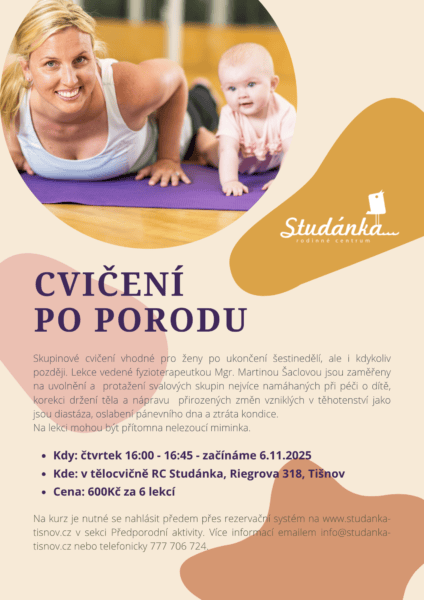 Plakát akce: Cvičení po porodu