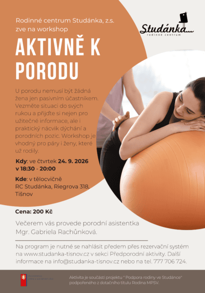 Plakát akce: Aktivně k porodu